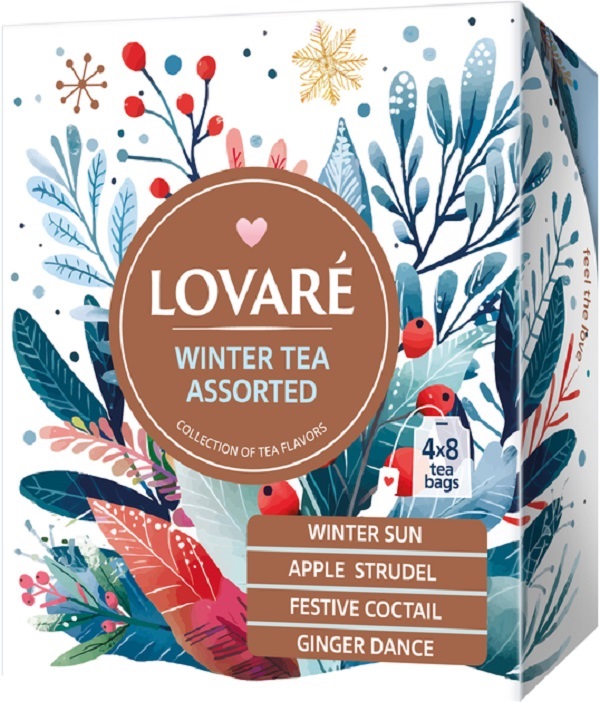 Set ceai: 4 arome x 8 pliculete. Winter Tea Assorted | Libris.ro