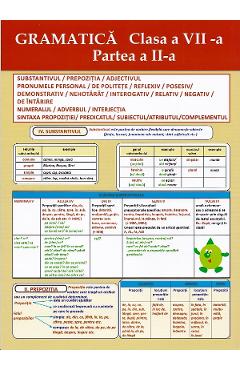 Plansa. Gramatica - Clasa 7 Partea 2 - COLIBRI KIDS