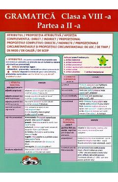 Plansa. Gramatica - Clasa 8 Partea 2 - COLIBRI KIDS