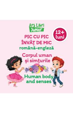 Pic cu pic invat de mic: Corpul uman si simturile. Editie bilingva - ARS LIBRI