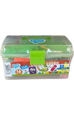 cutie verde - set plastilina 16 culori lovin