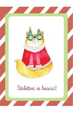 Felicitare: Sarbatori cu bucurii! Bob cu ochelari