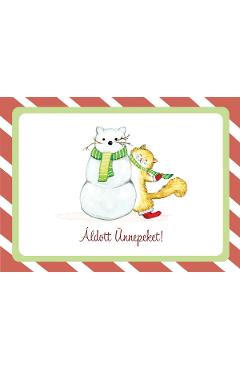 Felicitare: Bob pe zapada. Aldott unnepeket!