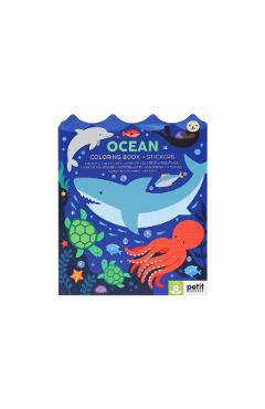 Ocean Coloring Book + Stickers -