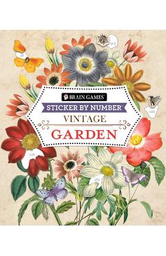 Brain Games - Sticker by Number - Vintage: Garden -