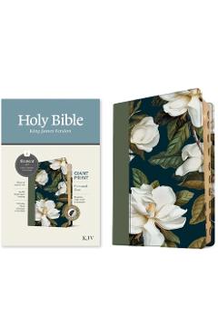 KJV Personal Size Giant Print Bible, Filament Enabled (Leatherlike, Magnolia Sage Green, Indexed, Red Letter) -