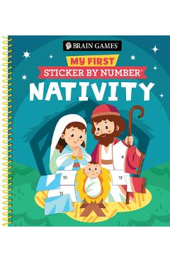 Brain Games - My First Sticker by Number: Nativity (Christmas) -