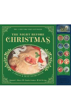 The Night Before Christmas Press and Play Storybook: The Classic Edition Hardcover Book Narrated by Jeff Bridges - Clement Moore