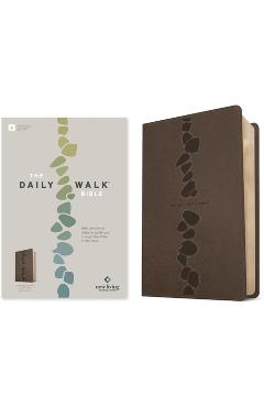 The Daily Walk Bible Nlt, Filament Enabled (Leatherlike, Stepping Stones Dark Taupe) -
