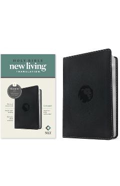 NLT Compact Bible, Filament Enabled (Leatherlike, Regal Lion Black, Red Letter) -