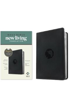 NLT Compact Bible, Filament Enabled (Leatherlike, Regal Lion Black, Red Letter) -