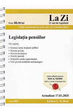 Legislatia pensiilor Act.17 ianuarie 2025 Ed.Spiralata - Luminita Dima