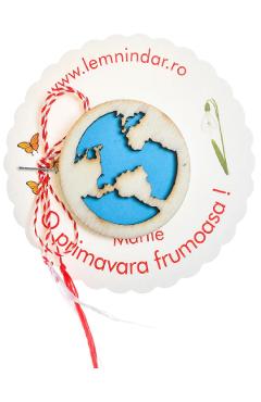 Martisor insigna din lemn: Terra