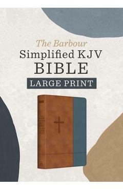 The Barbour Simplified Kjv--Large Print [Rust & Stone Cross] -