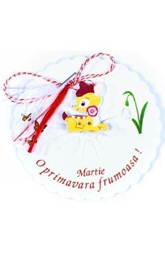 Martisor insigna din lemn: Caprioara