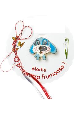 catelus - martisor insingna din lemn