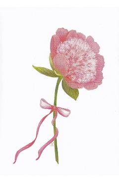 Felicitare: Bujor cu fundita