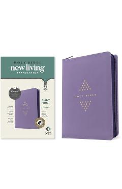 NLT Compact Giant Print Zipper Bible, Filament Enabled (Leatherlike, Diamond Lavender, Indexed, Red Letter) -