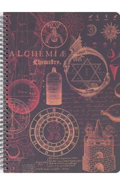 Caiet dictando A5 cu spirala. Alchemy
