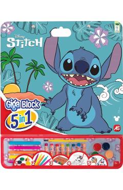 Set pentru desen. Giga block. Stitch 5 in 1