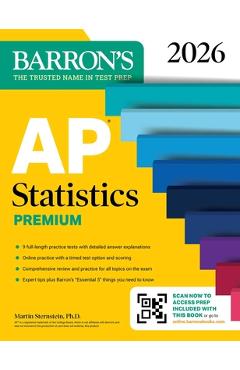 AP Statistics Premium, 2026: Prep Book with 9 Practice Tests + Comprehensive Review + Online Practice -