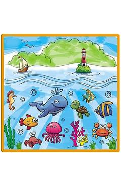 Lumea oceanelor. Poster lavabil de colorat