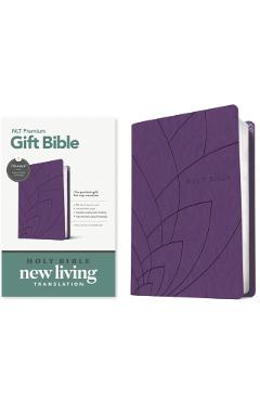 Premium Gift Bible Nlt, Filament Enabled (Leatherlike, Purple Petals, Red Letter) -