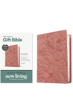 Premium Gift Bible Nlt, Filament Enabled (Leatherlike, Dusty Pink Petals, Red Letter) -