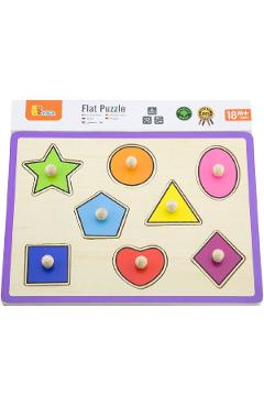Puzzle cu maner: Forme geometrice