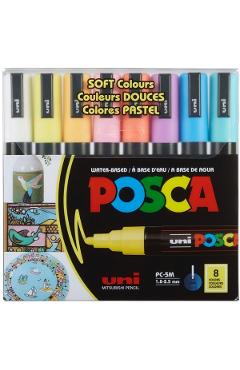 Set 8 markere Pastel Uni PC-5M