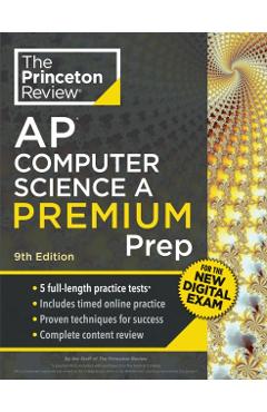 Princeton Review AP Computer Science a Premium Prep, 9th Edition: For the New 2026 Exam: 5 Practice Tests + Digital Practice Online + Content Review -