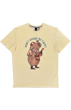 Tricou: Don't worry be cappy. Vanila. Marimea L