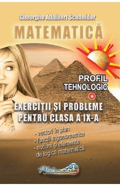 Matematica. Profil tehnologic: Exercitii si probleme - Clasa 9 - Gheorghe Adalbert Schneider - HYPERION