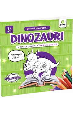 Creeaza povesti cu Dinozauri si dezvolta-ti creativitatea verbala si artistica