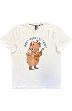 Tricou: Don\'t worry be cappy. Alb. Marimea L