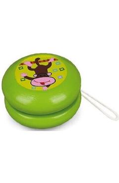 Joc de indemanare: Yo-yo din lemn. Verde