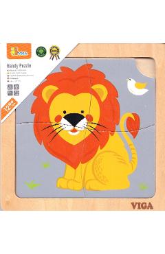 Puzzle din lemn: Leu