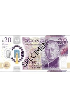 20 Lire Sterline. Set de 100 Bancnote decorative pentru jocuri, video, TikTok, Monopoly