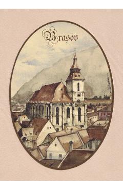 Reproducere pe carton bej. Biserica Neagra Nr.3