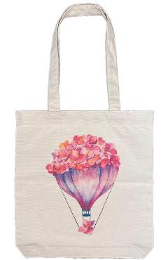Sacosa panza: Balon cu aer cald. Hortensie