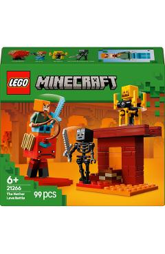 Lego Minecraft. Batalie deasupra lavei in Nether