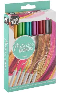 Set 6 markere metalice Craft