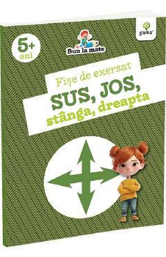 Fise de exersat. Sus, jos, stanga, dreapta. Bun la mate 5 ani+ - GAMA