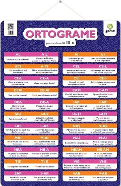 Plansa. Ortograme - Clasa 3 - GAMA