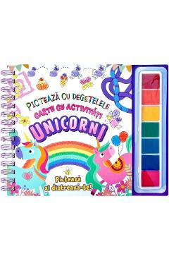 Picteaza cu degetelele: Unicorni - FLAMINGO