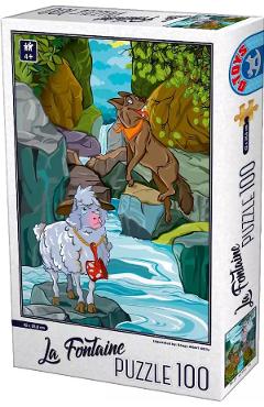 Puzzle 100: La Fontaine. Lupul si mielul