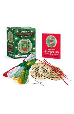 Wooden Christmas Ornaments Cross-Stitch Kit: Everything You Need to Create 3 Keepsakes - Sosae Caetano