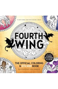 Fourth Wing: The Official Coloring & Sticker Book (Includes 2 Pages of Stickers to Color) -