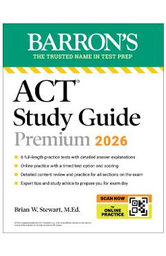 ACT Study Guide Premium, 2026: 6 Practice Tests + Comprehensive Review + Online Practice -