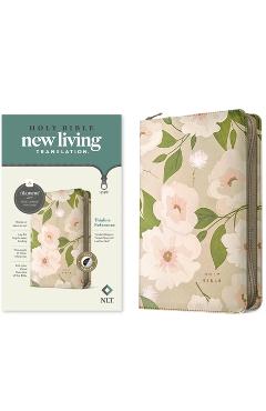 NLT Thinline Reference Zipper Bible, Filament Enabled (Leatherlike, Tender Blossom Taupe, Indexed, Red Letter) -